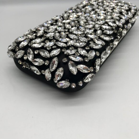 I.n.c. International Concepts Black East West Embellished Small Minaudiere Clutc - Picture 6 of 11